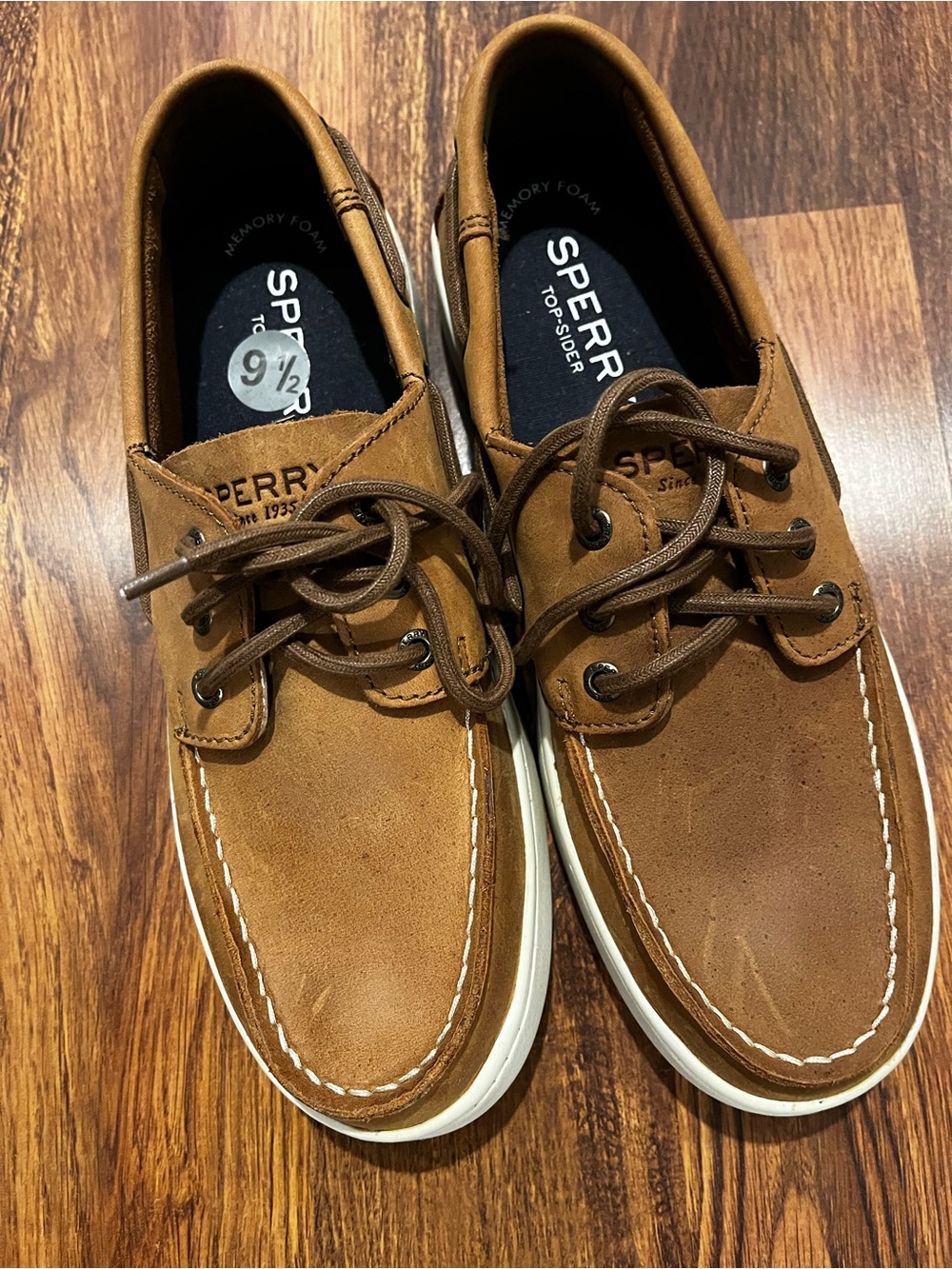 Sperry Men’s Tan Leather/Suede Boat Shoes
